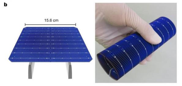 В Китае научились выпускать гибкие солнечные панели из обычного кремния, и их даже можно свернуть в трубочку